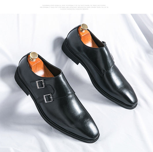 Zapatos Formales de Cuero para Hombre con Hebilla - Elegancia Profesional y Comodidad - Image 13