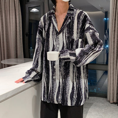 Camisa Holgada a Rayas Retro para Hombre - Image 6