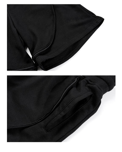 Shorts de Algodón Terry Blanco Puro con Cordón Ajustable para Hombre - Image 13