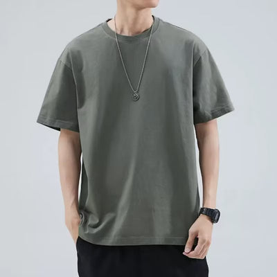 Playera Suelta de Color Liso para Hombre - Versátil y Cómoda - Image 4