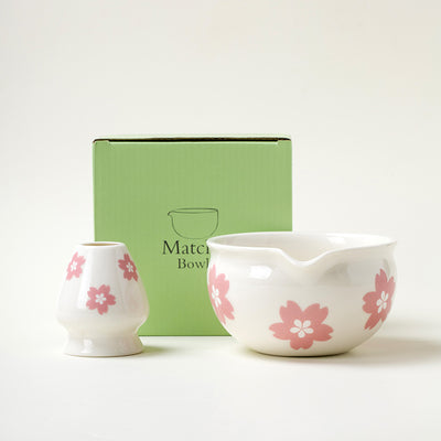 Juego de Tazón Matcha de Cerámica con Patrón Floral Artesanal - Image 11