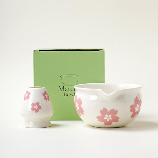 Juego de Tazón Matcha de Cerámica con Patrón Floral Artesanal - Image 11