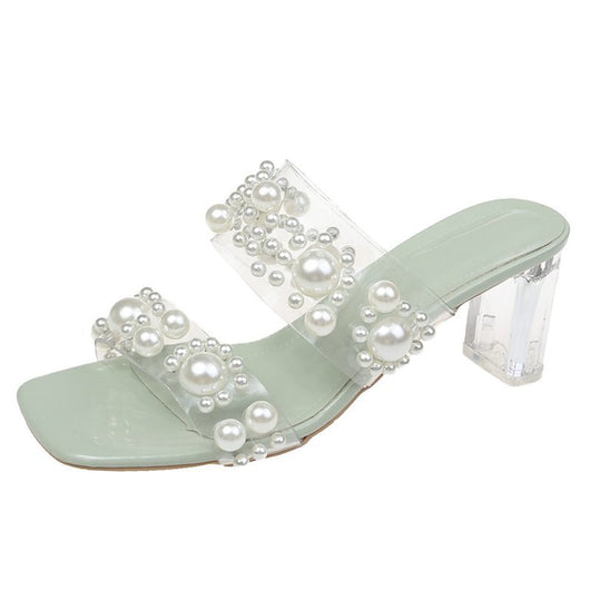 Sandalias de Tacón Cristal Estilo Coreano con Detalles Brillantes - Image 2