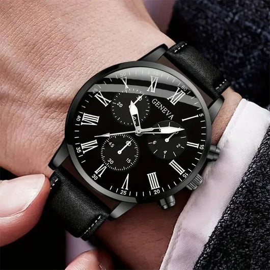 Reloj Pulsera de Cuero para Hombre - Diseño Moderno - Image 2