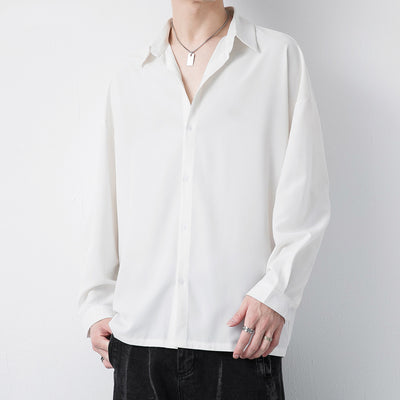 Camisa Negra Casual de Otoño con Cuello Mao y Mangas Largas - Image 5