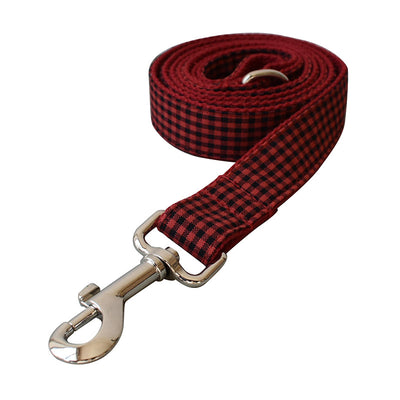 Accesorios de Algodón a Cuadros Rojo y Negro con Herrajes - Image 15