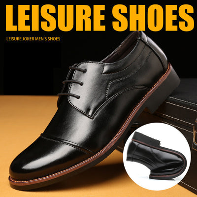 Zapatos de Cuero Talla Grande para Hombre - Estilo Business Casual con Cordones - Image 4