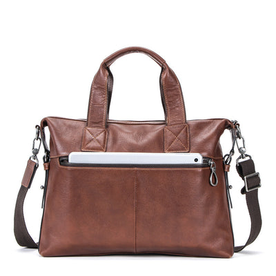 Maletín de Cuero Curtido al Vegetal para Computadora - Bolso Profesional Casual para Hombre - Image 3