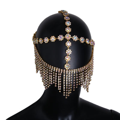 Máscara de Pedrería con Cadena de Garra de Personalidad Europea y Americana - Image 3