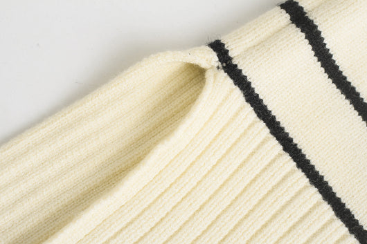 Suéter Cardigan Rayado de Manga Larga para Otoño - Image 2