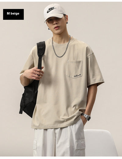 Playera Básica Bordada Cuello Redondo Manga Corta para Hombre - Image 24