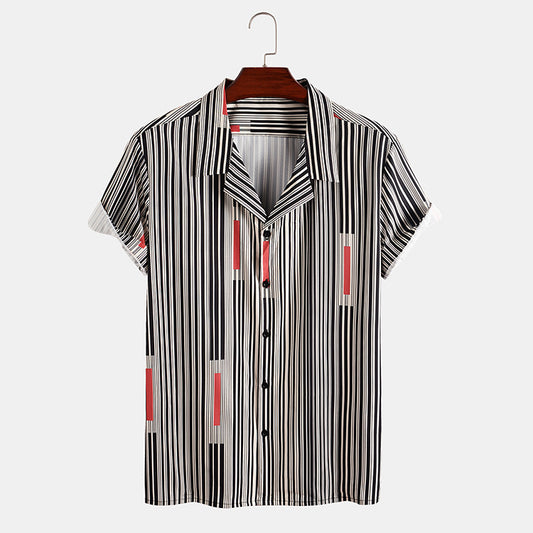 Camiseta Rayada de Verano para Hombre - Corte Slim Fit Transpirable