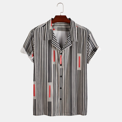 Camiseta Rayada de Verano para Hombre - Corte Slim Fit Transpirable