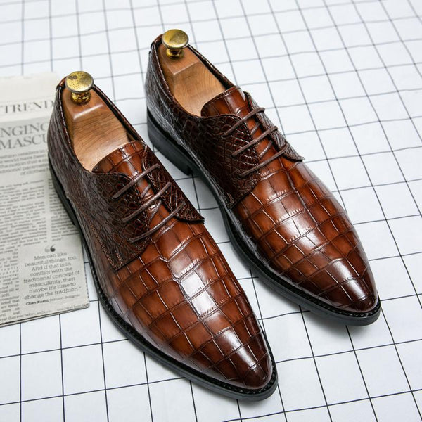 Zapatos de Cuero Formal Puntiagudo para Hombre - Elegancia Profesional