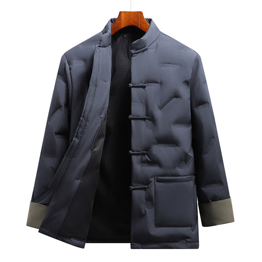 Abrigo Acolchado Estilo Tang Chino para Hombre - Invierno y Otoño - Image 2