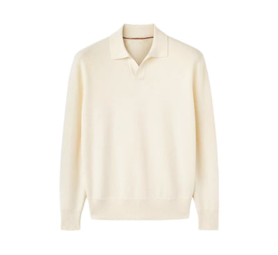 Suéter Polo de Lana Pura Estilo Old Money - Image 8
