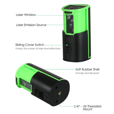Nivel Láser Autonivelante de Línea Cruzada Verde - Image 7