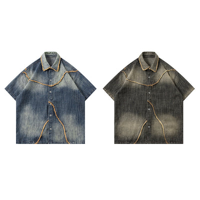 Camisa Denim Degradada Efecto Vintage para Hombre - Image 5