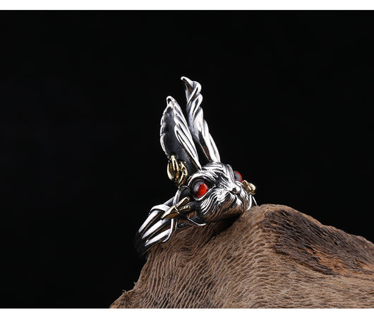 Anillo de Conejo del Zodiaco en Cristal Hecho a Mano - Estilo Hip-hop Urbano - Image 14