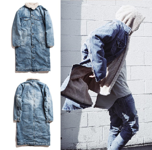 Abrigo Denim Forrado en Felpa para Otoño e Invierno - Image 10