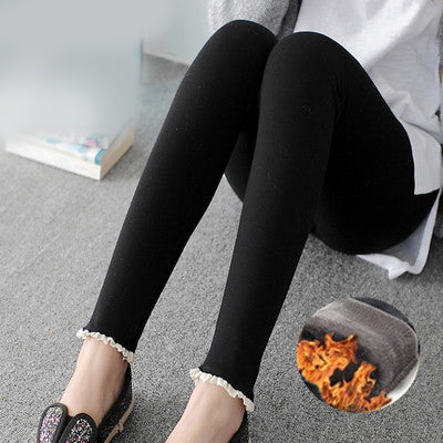 Leggins de Maternidad con Soporte Abdominal - Algodón Grueso y Terciopelo Elástico - Image 13