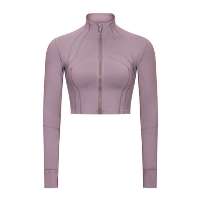 Chaqueta Deportiva Cuello Alto para Yoga y Running - Ajuste Slim Cómodo - Image 6