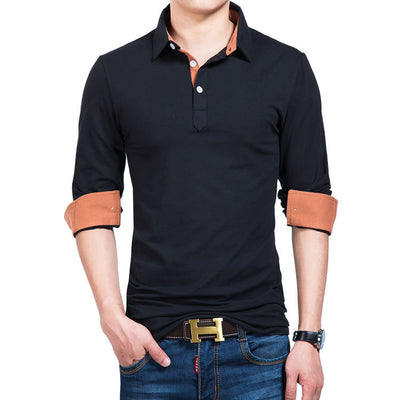 Camiseta de Algodón Manga Larga para Hombre - Primavera y Otoño - Image 5
