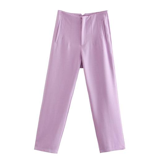 Pantalón Harem Casual de Cintura Alta con Detalle de Siete Colores - Image 14
