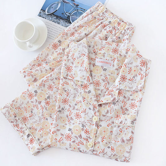 Pijama Estilo Pastoral Japonés para Mujer - Algodón Gasa Manga Larga - Image 2
