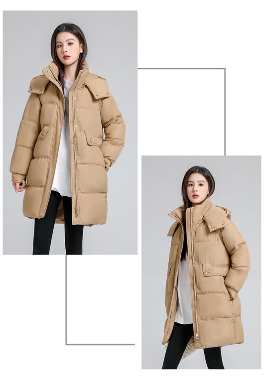 Abrigo Acolchado con Plumón y Capucha - Chaqueta de Algodón Elegante - Image 11