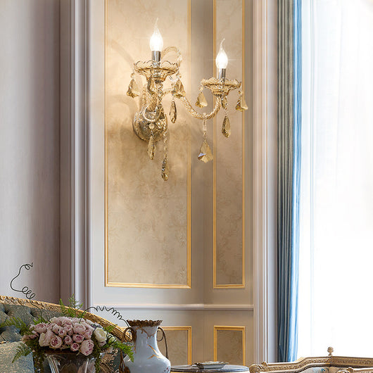 Lámpara de Pared de Cristal Estilo Europeo para Sala, Comedor y Dormitorio - Image 2