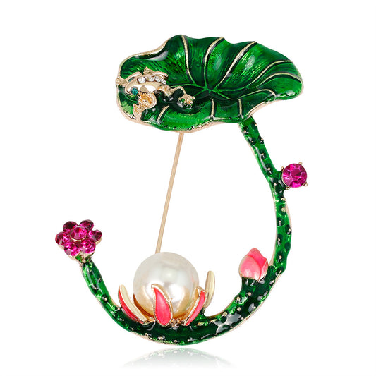 Broche Floral Loto - Accesorio de Moda Creativo
