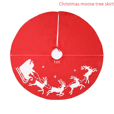 Falda para Árbol de Navidad con Estampado de Reno Navideño - Image 4