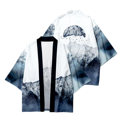 Camisa Haori Kimono con Estampado de Costura - Manga Tres Cuartos - Image 3