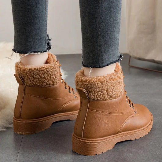 Botas de Nieve Térmicas con Cordones de Algodón - Image 13