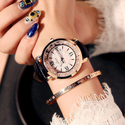 Reloj de Moda Coreana para Mujer con Cristales Brillantes - Estilo Retro Estudiantil - Image 2