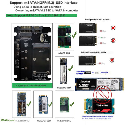 Adaptador de Disco Sólido SSD mSATA a M.2 NGFF - Image 4