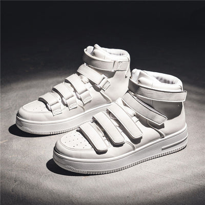Zapatillas Altas Deportivas Casual para Hombre - Blancas con Velcro - Image 2