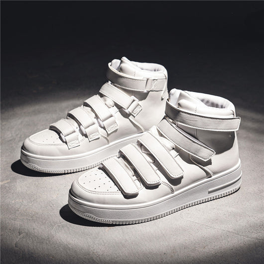 Zapatillas Altas Deportivas Casual para Hombre - Blancas con Velcro - Image 2
