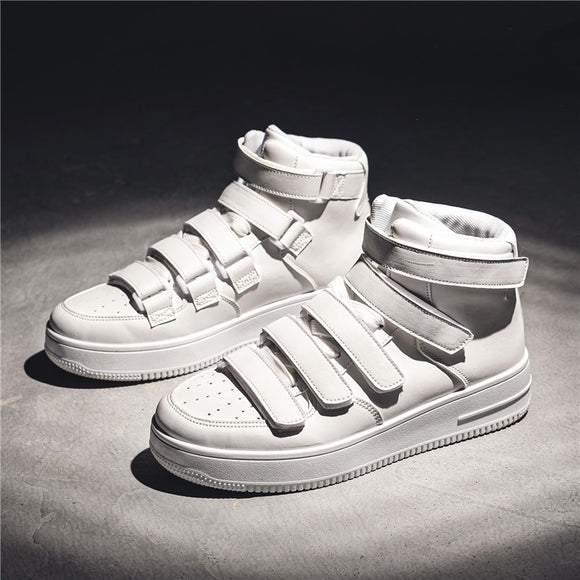 Zapatillas Altas Deportivas Casual para Hombre - Blancas con Velcro