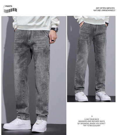 Pantalones Vaqueros Anchos Rectos Estilo Urbano para Hombre - Image 9