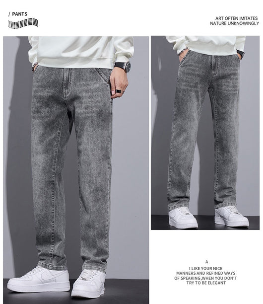 Pantalones Vaqueros Anchos Rectos Estilo Urbano para Hombre - Image 9