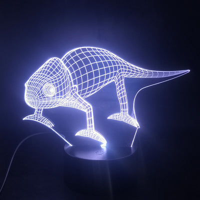 Lámpara 3D Ilusión Óptica Lagartija con Luz LED Degradada Multicolor - Image 13