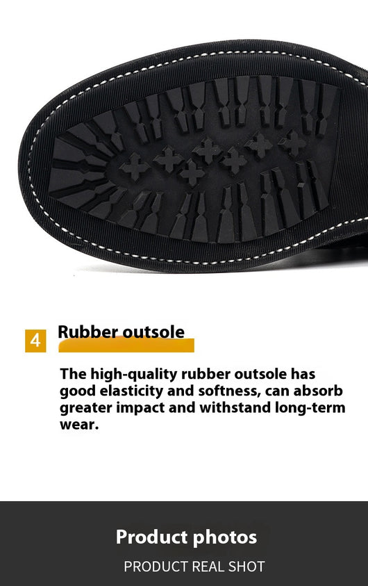 Botas de Cuero Genuino para Hombre - Estilo Trabajo Otoño Invierno - Image 12