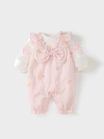 Conjunto de Pelele para Bebé Niña Primavera-Otoño Celebración de Cien Días - Image 3