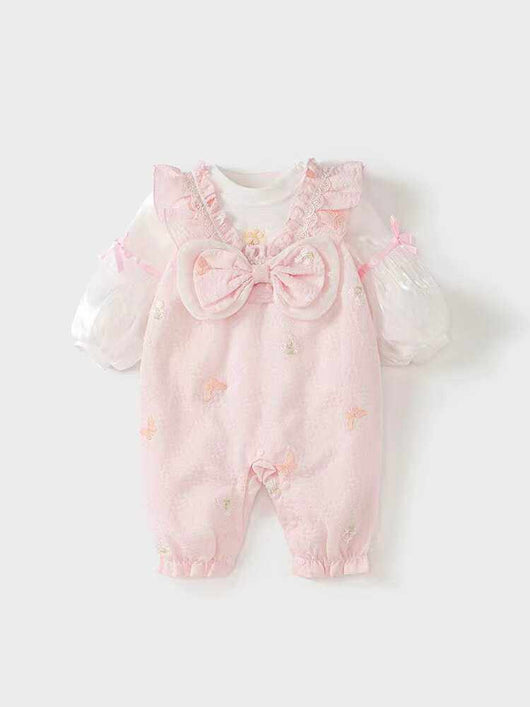 Conjunto de Pelele para Bebé Niña Primavera-Otoño Celebración de Cien Días - Image 3