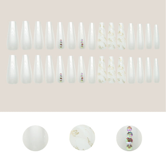 Uñas Postizas Ballet Largas con Adhesivos 30 Piezas y Aplicador Incluido - Image 3