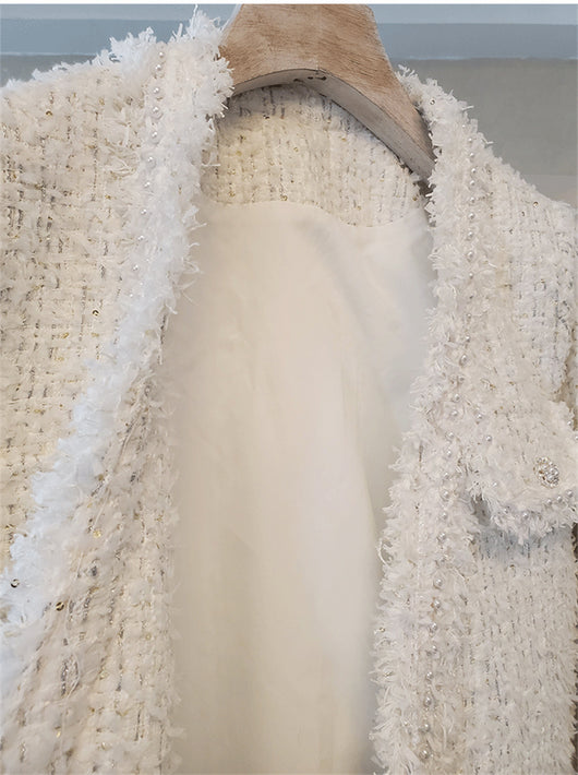 Chaqueta Perfumada de Algodón con Cuentas para Mujer Talla Grande - Image 10