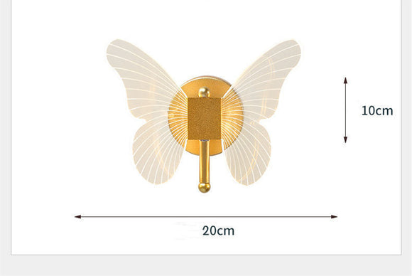 Lámpara de Pared Mariposa Lujo Minimalista para Dormitorio