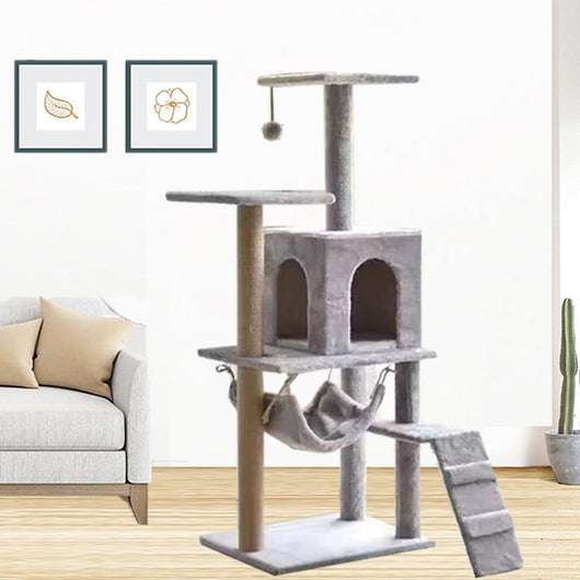 Torre Felina Compacta de Pared - Diseño Minimalista